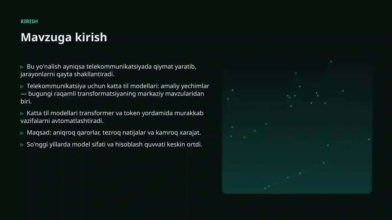 Telekommunikatsiya uchun katta til modellari: amaliy yechimlar 3