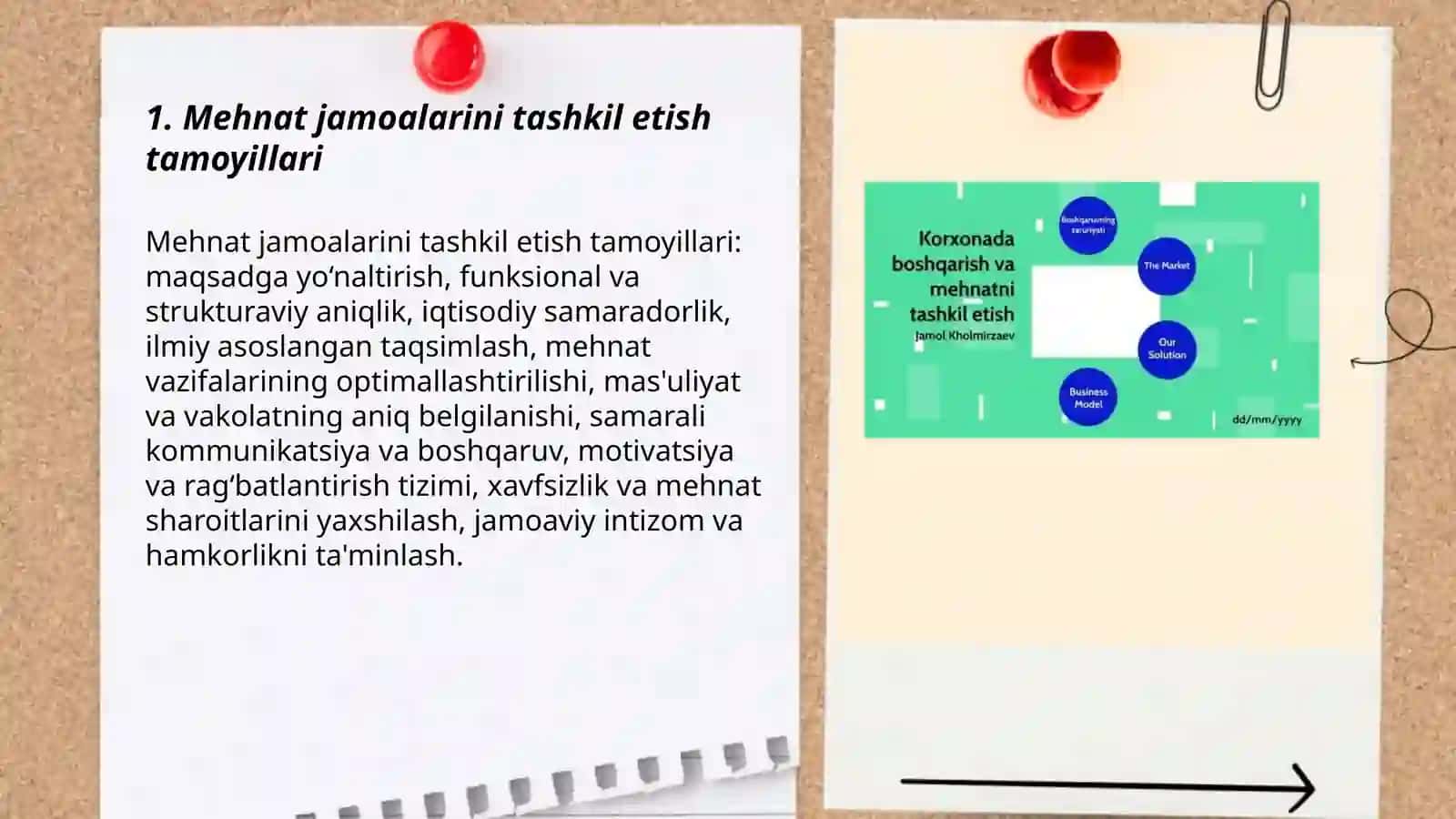 Mehnat jamoalarini realashtirish va boshqarish 3