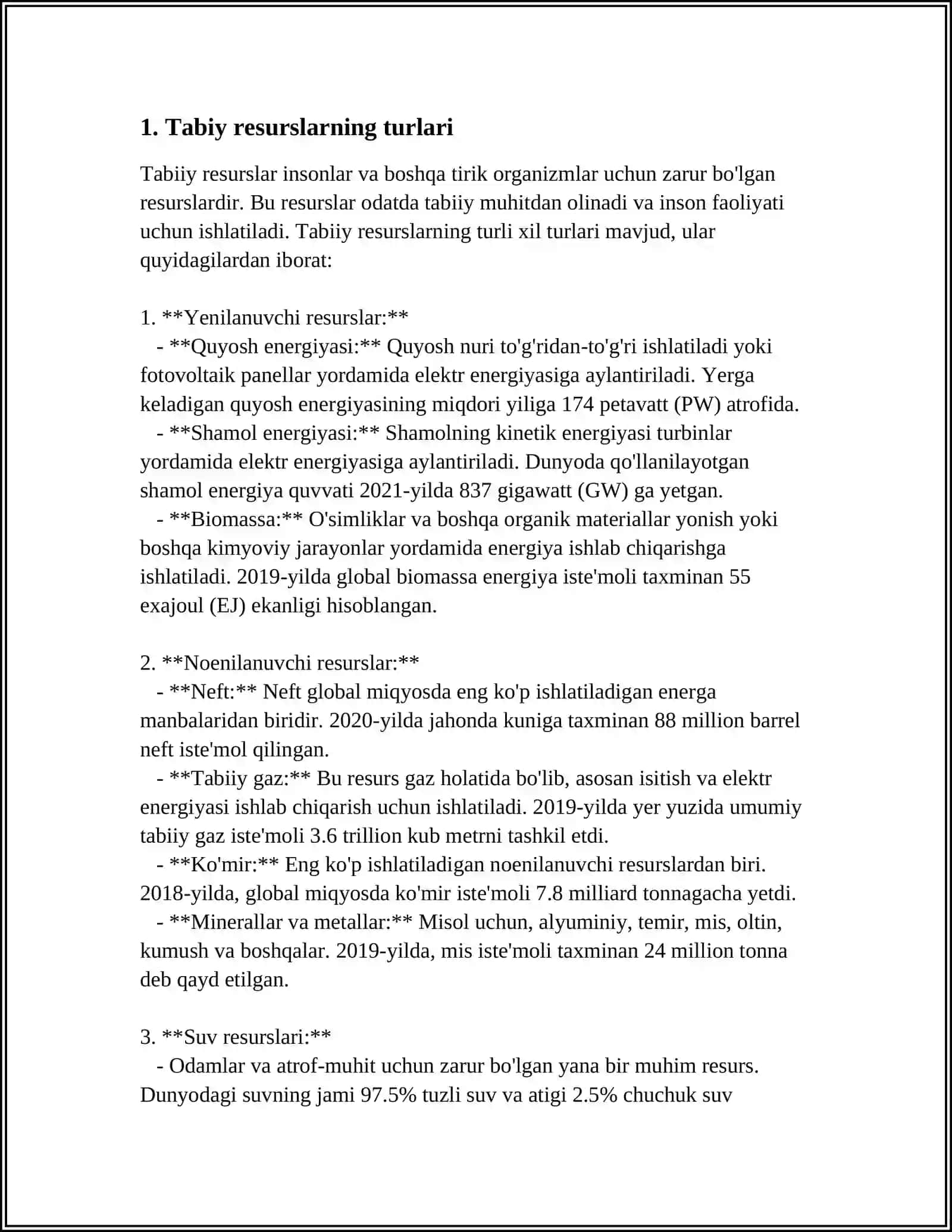 TABIIY RESURSLAR KLASSFIKATSIYASI 3