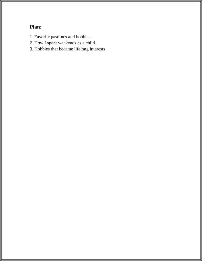 Favorite Pastimes and Hobbies 3