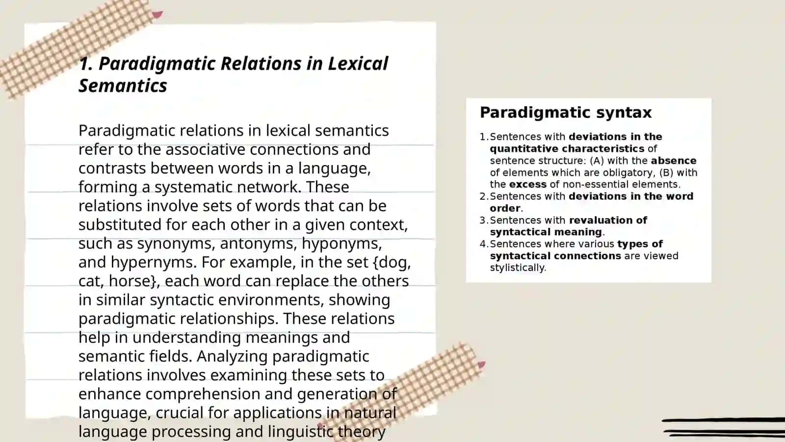The role of paradigmatics and syntagmatics in studying the structure of word meaning 3