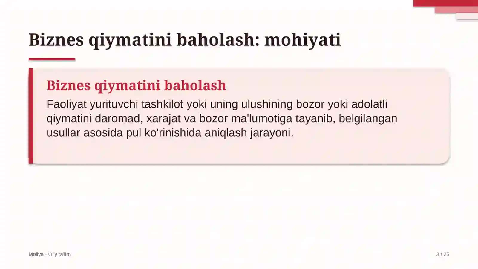 Moliya Oliy Ta'llim 3