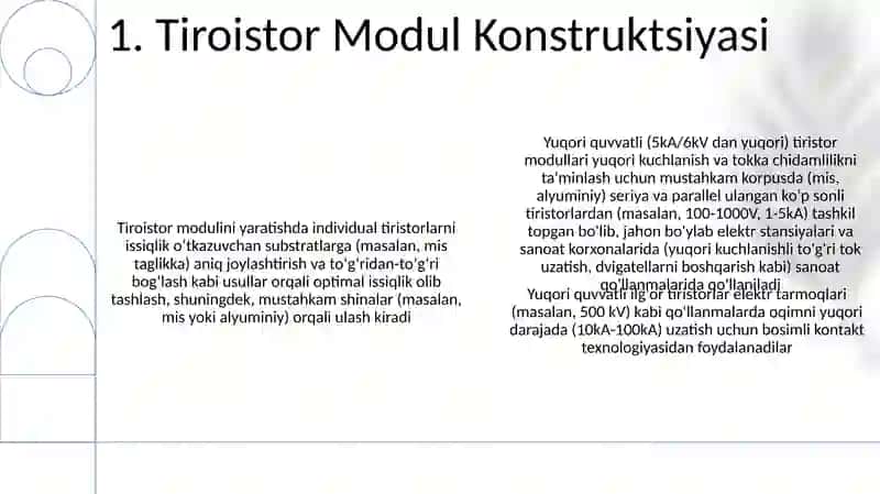 Katta quvvatli tiristorlar va tiristorlimodular 3