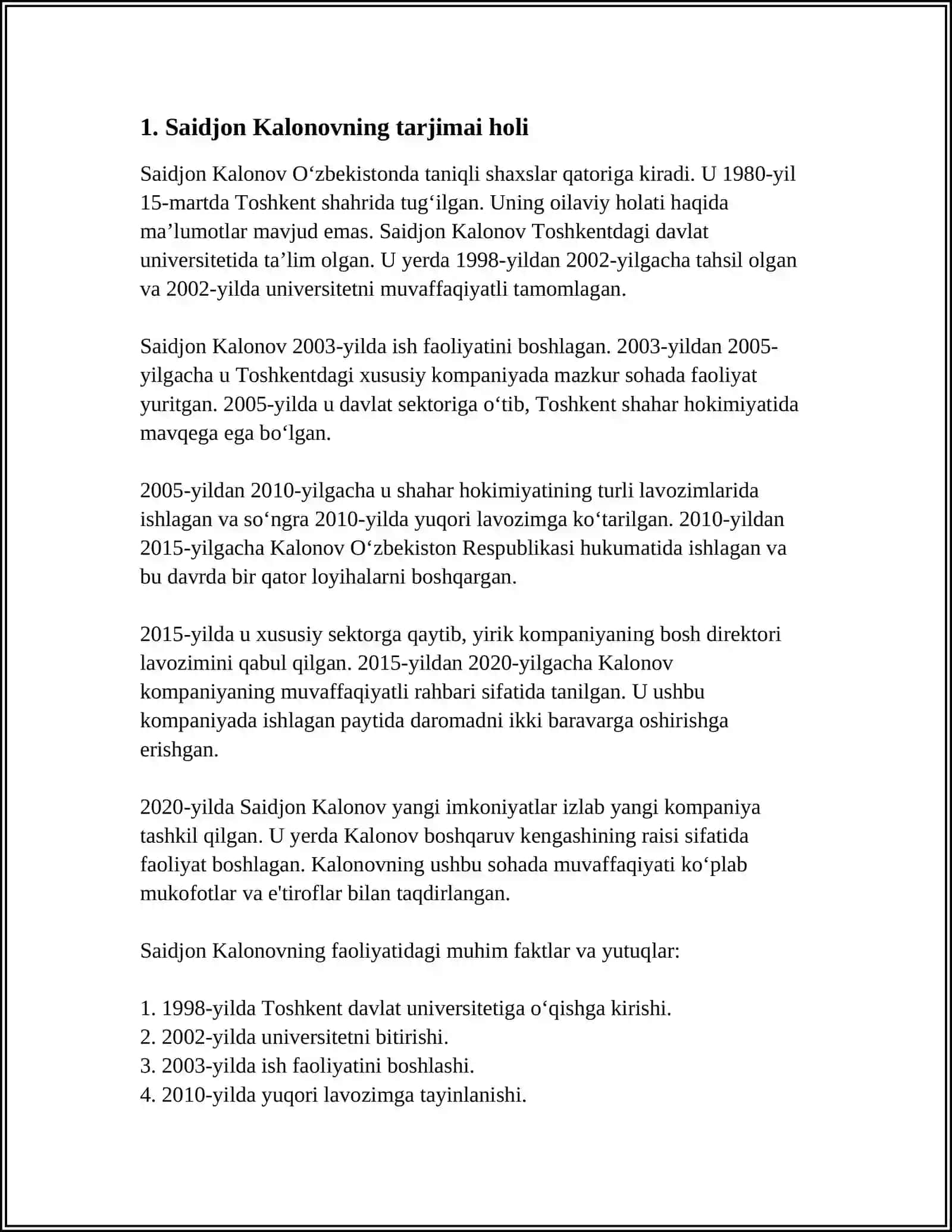SAIDJON KALONOV HAYOTI VA IJODI 3