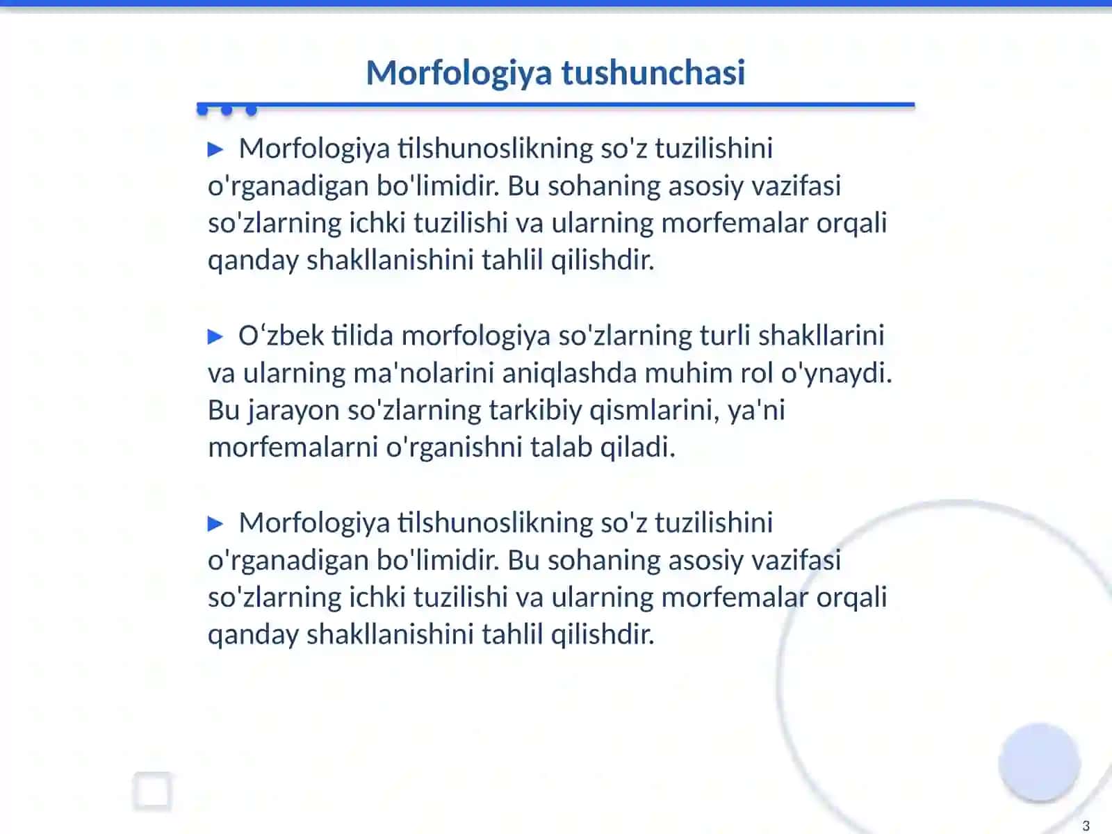 Oʻzbek tilidagi morfologik kategoriylar 3