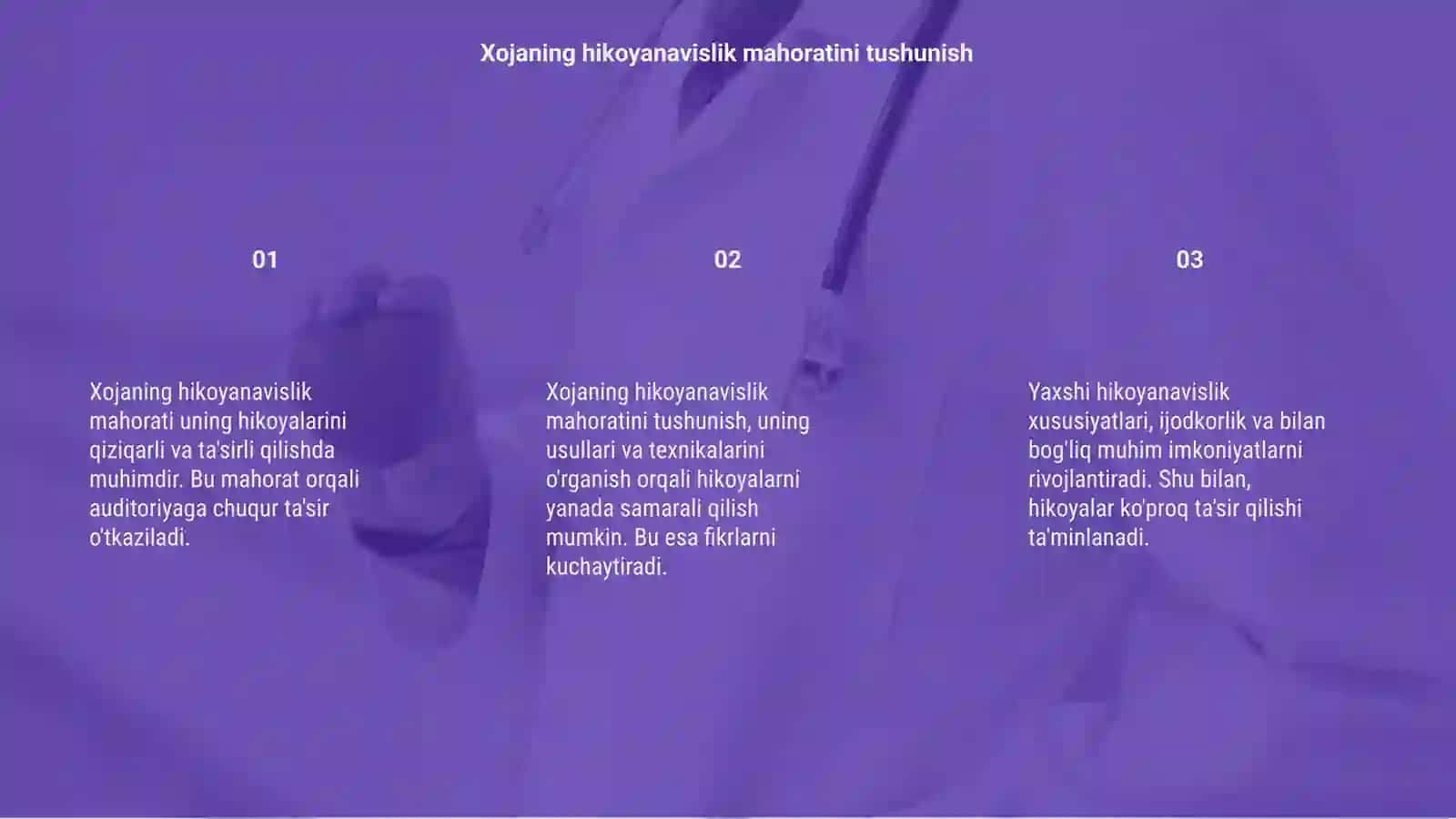 Xojaning hikoyanavislik mahorati 3