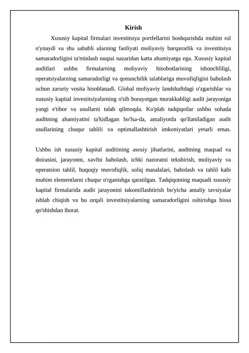 Xususiy kapital auditi 3