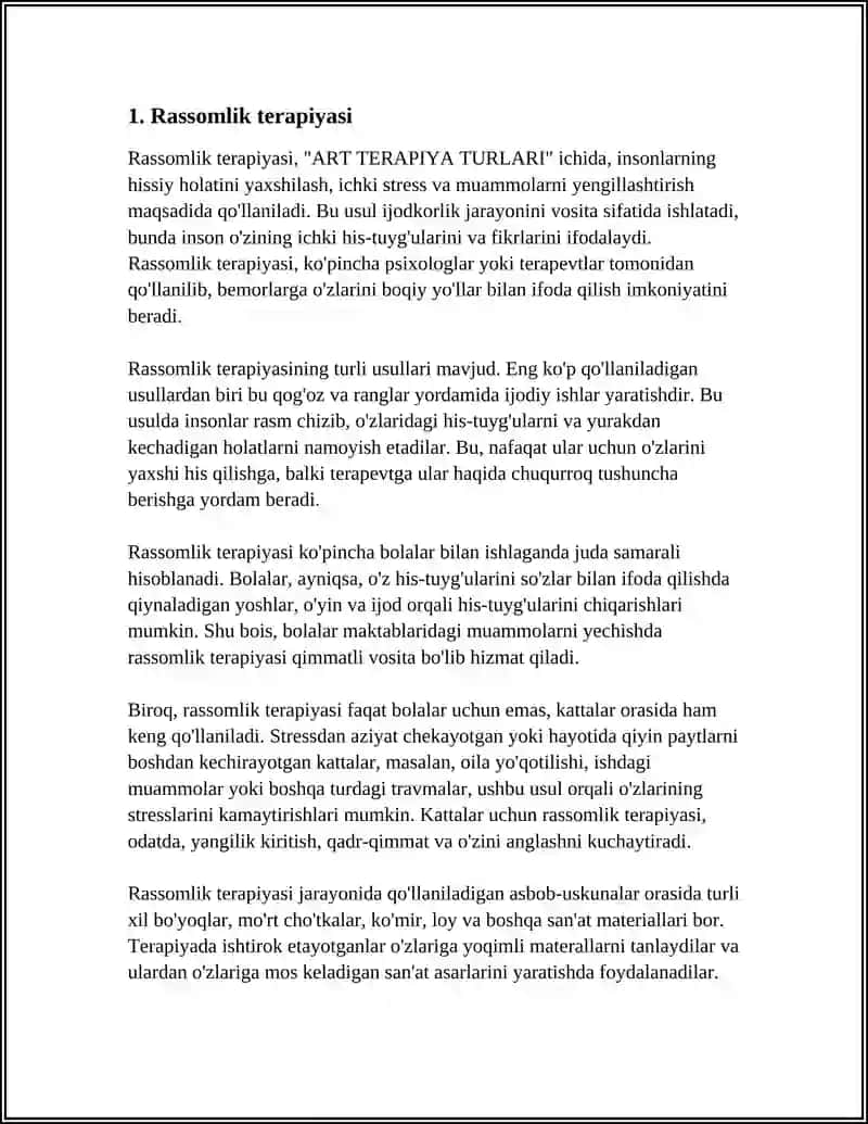 ART TERAPIYA TURLARI 3