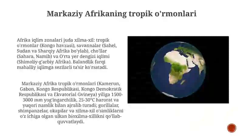 Afrika materigining tabiat zonalari va iqlim mintaqalari 3