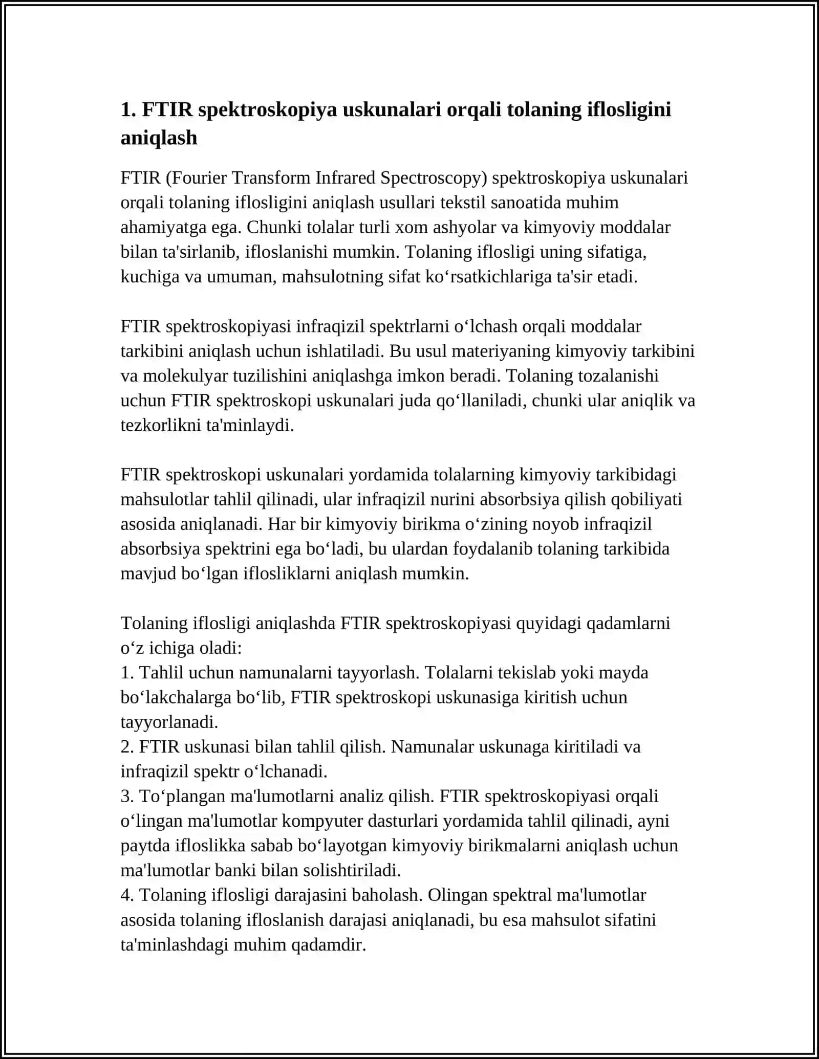 Tolaning iflosligi aniqlash uskunalari 3