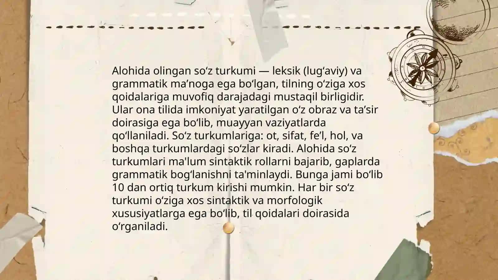 Alohida olingan soʻz turkumi 3