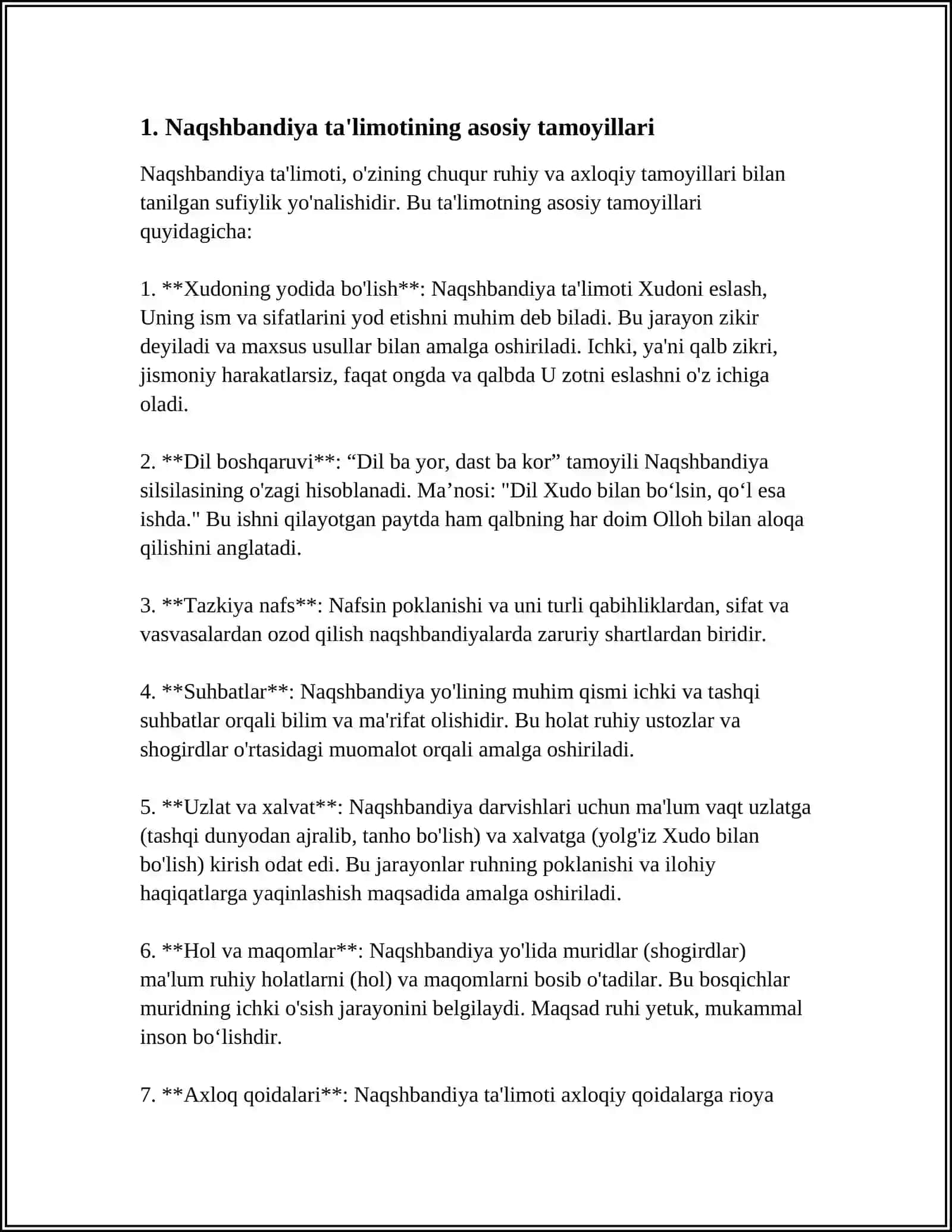 NAQSHBANDIY TA'LIMOTIDA INSONPARVARLIK G'OYALARI 3