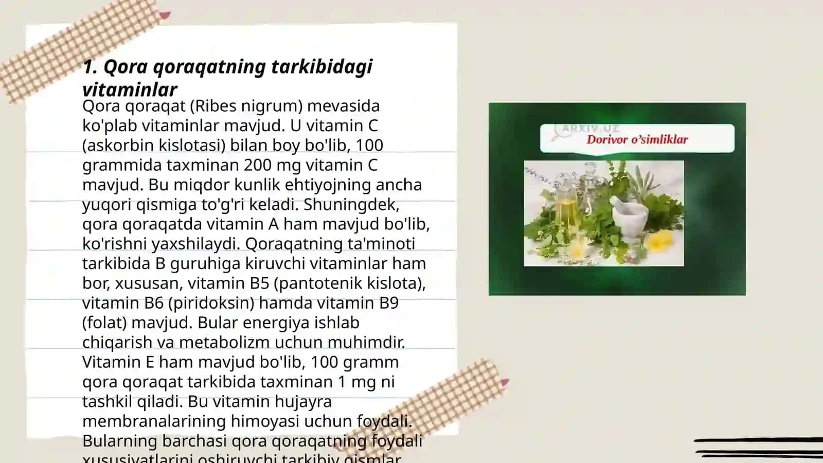 Dorivor o‘simliklar va mahsulotlar 3