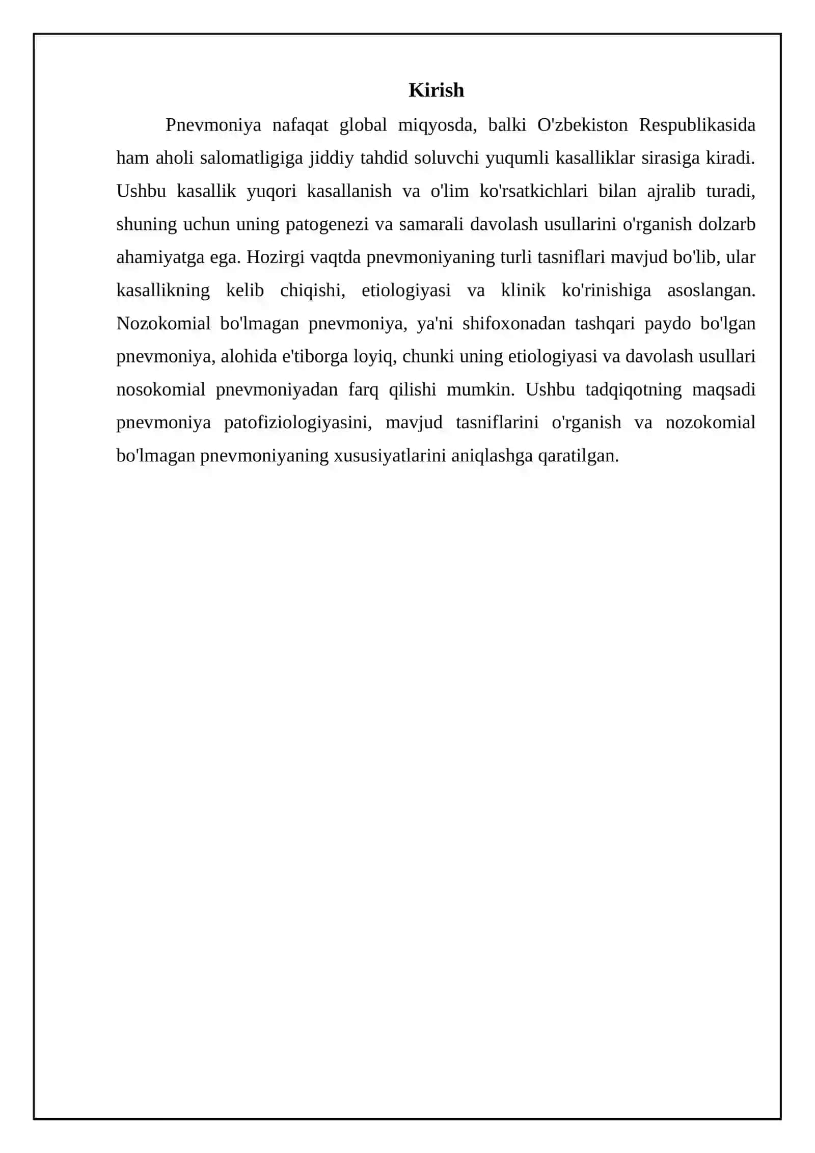 Pnevmoniya Patofiziologiya Tasnifi Nonozokomial pnevmoniya 3