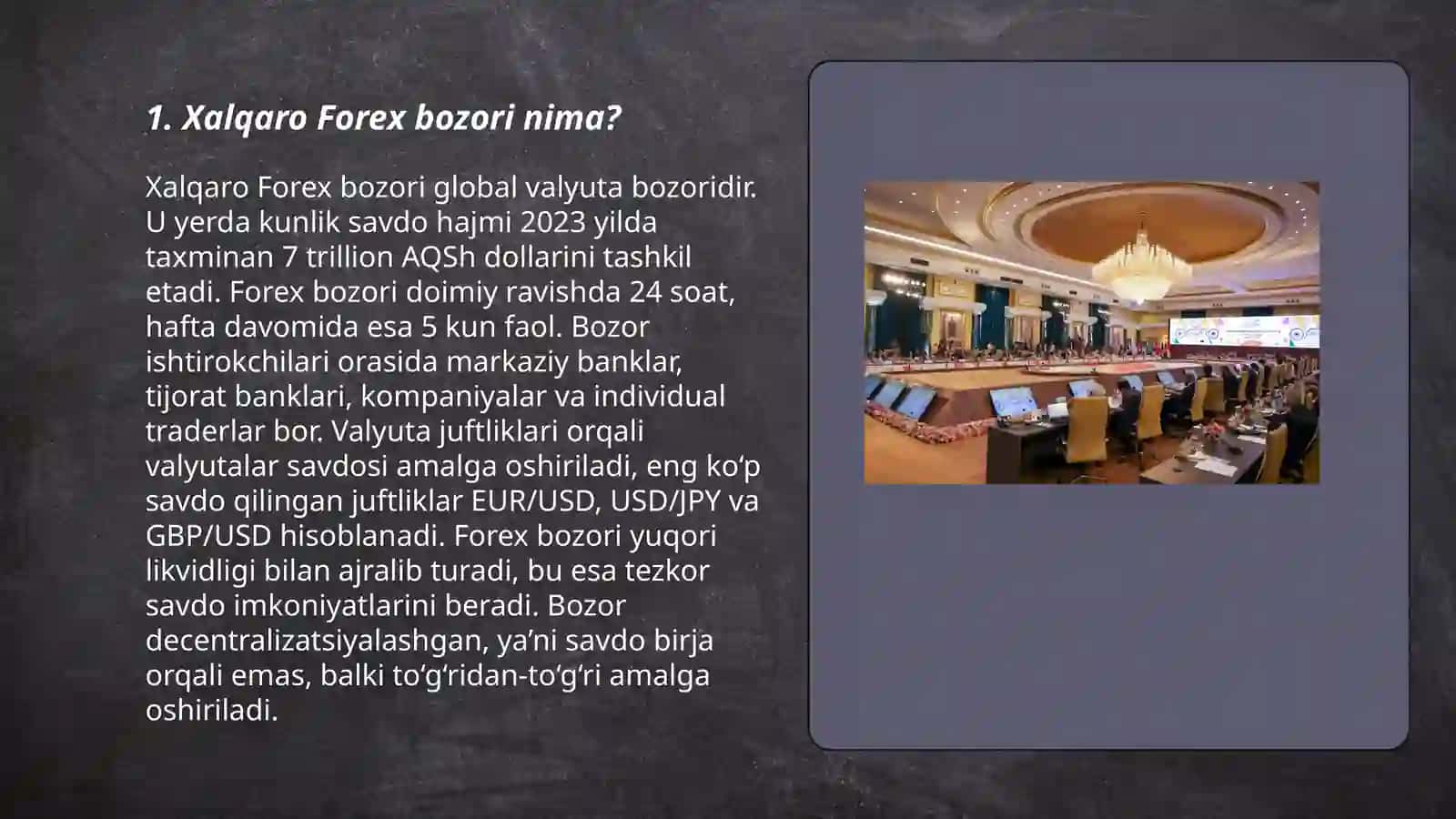 Xalqaro bozorda Forex 3