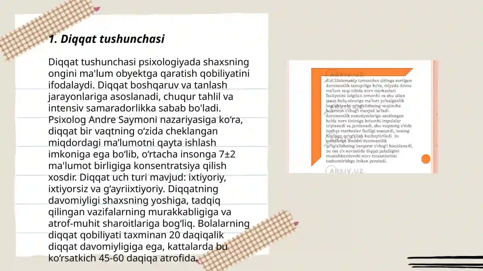 Diqqatning psixologik jihatlari 3