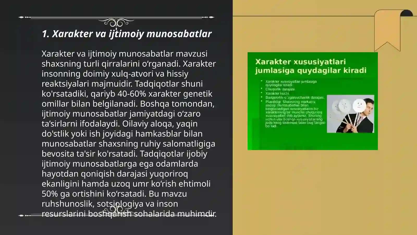 Xarakter va ijtimoiy munosabatlar 3