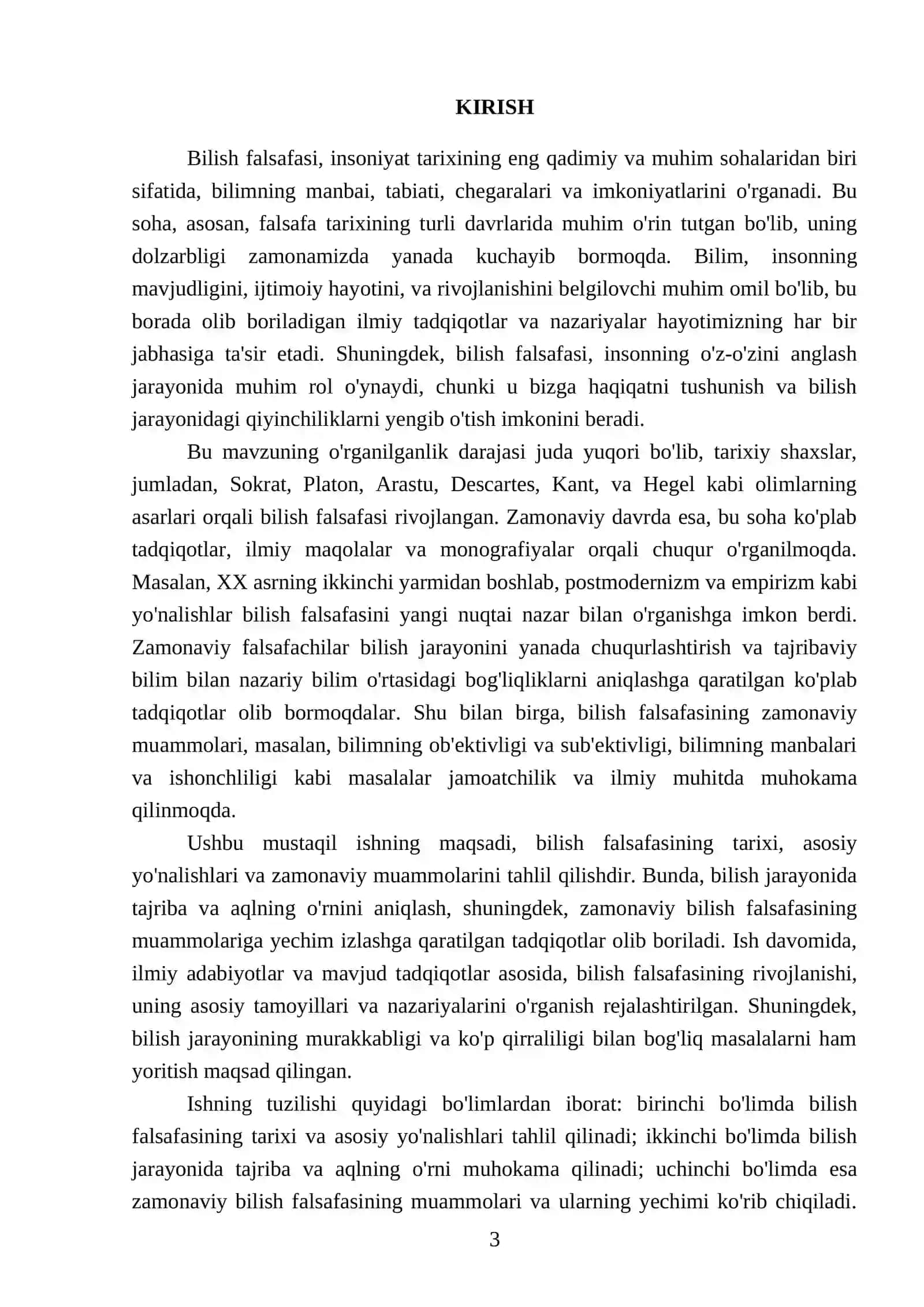 Bilish falsafasi 3