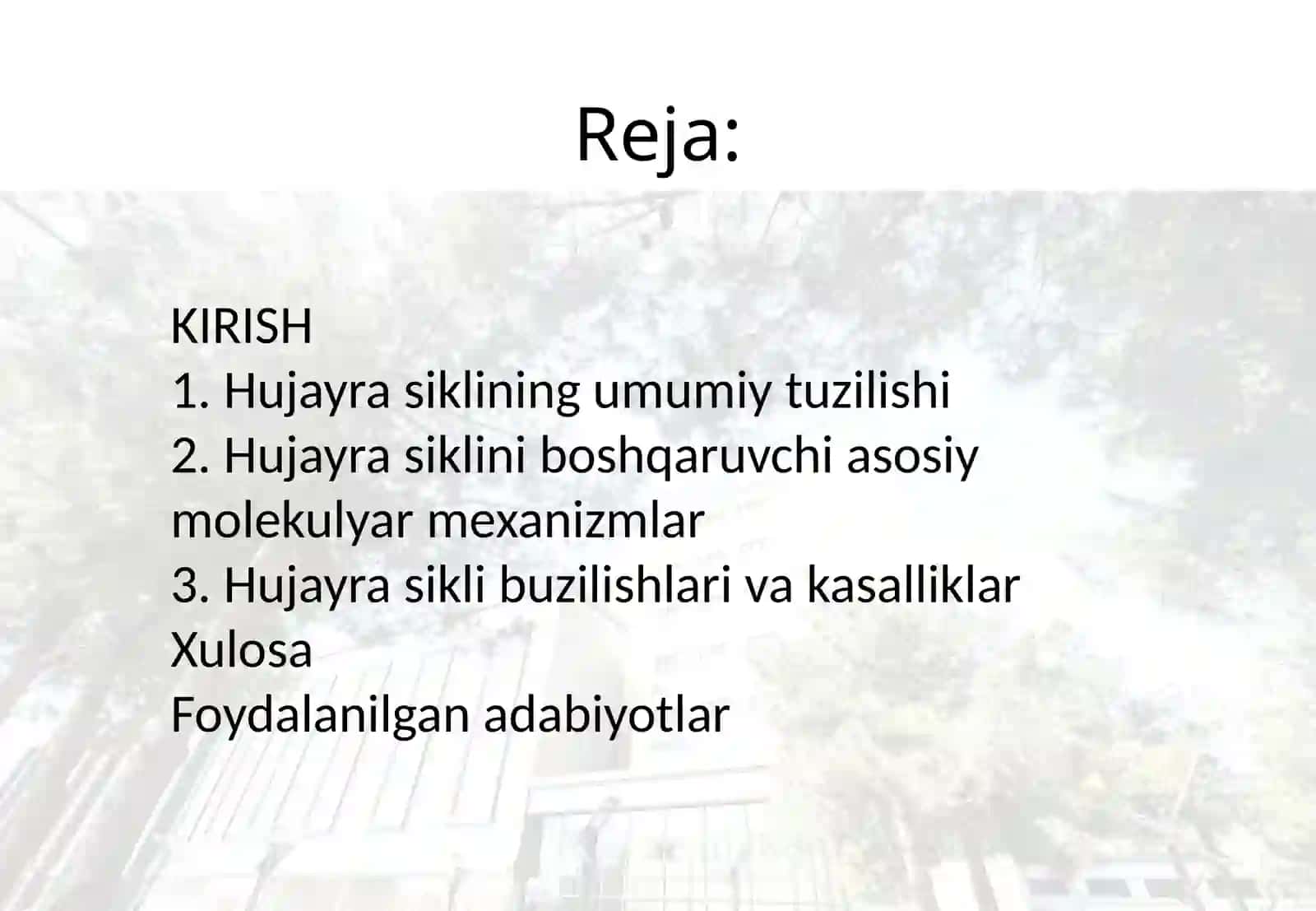 Hujayra sikli va malekulyar nazorat mexanizmlari 3