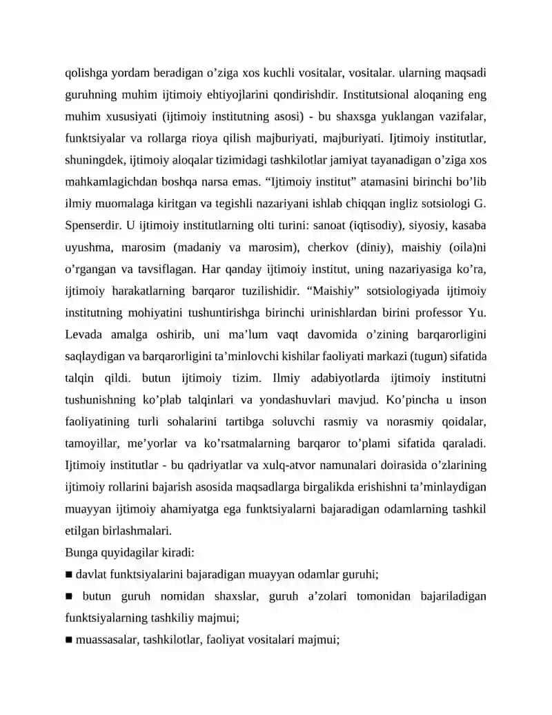 Ijtimoiy institutlar sotsial-psixologik tavsifi 3