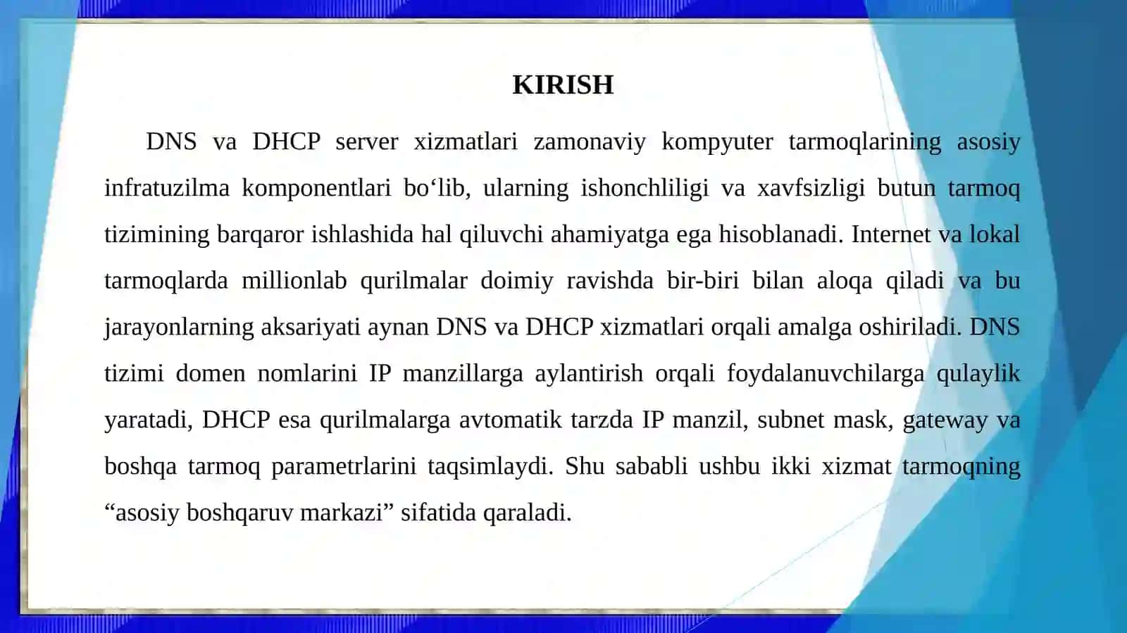 DNS va DHCP server xizmatlarining ishonchliligi va xavfsizlik muammolari 3