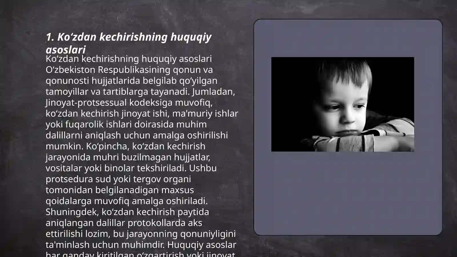 Koʻzdan kechirishning huquqiy asoslari 3