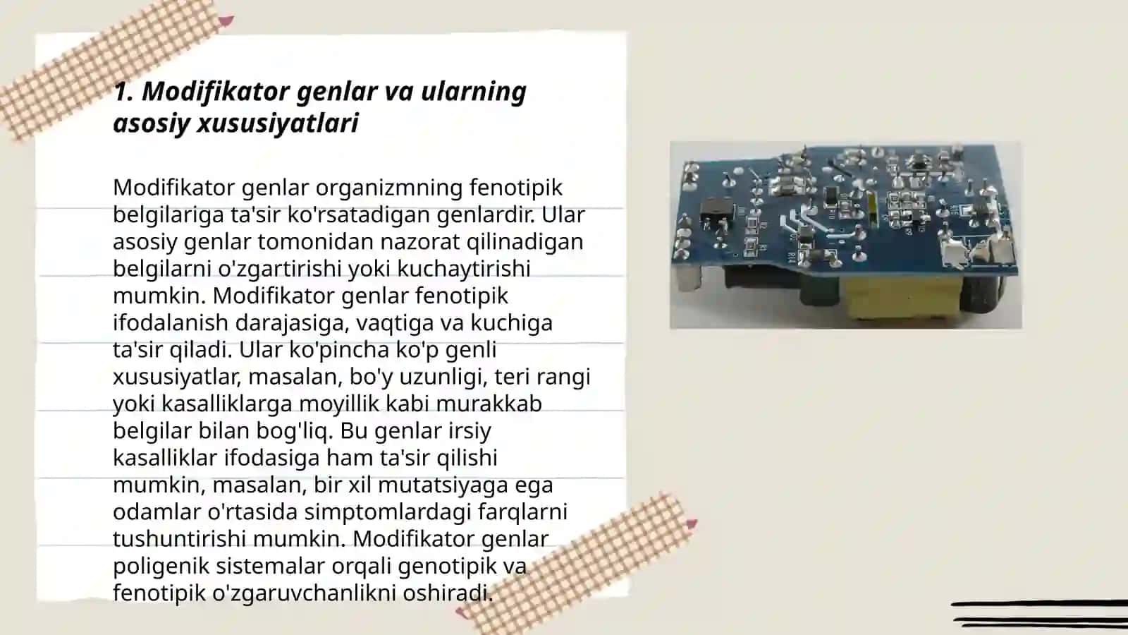 Modifikator genlar taʼsiri 3