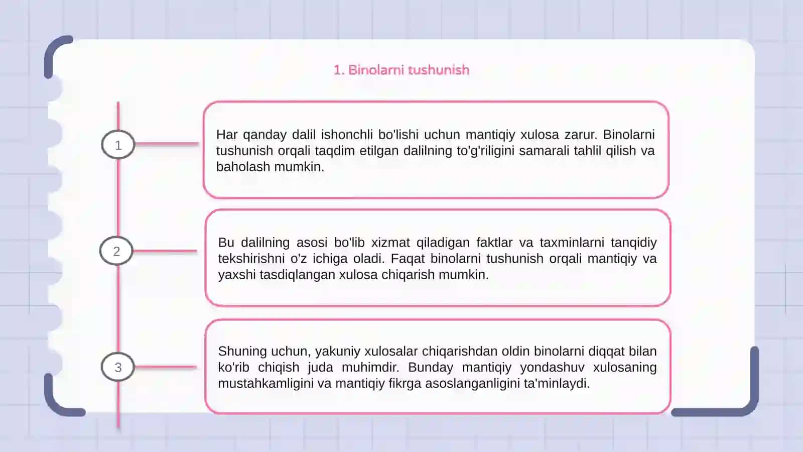 Xulosa chiqarishning mantiqiy tavsifi 3