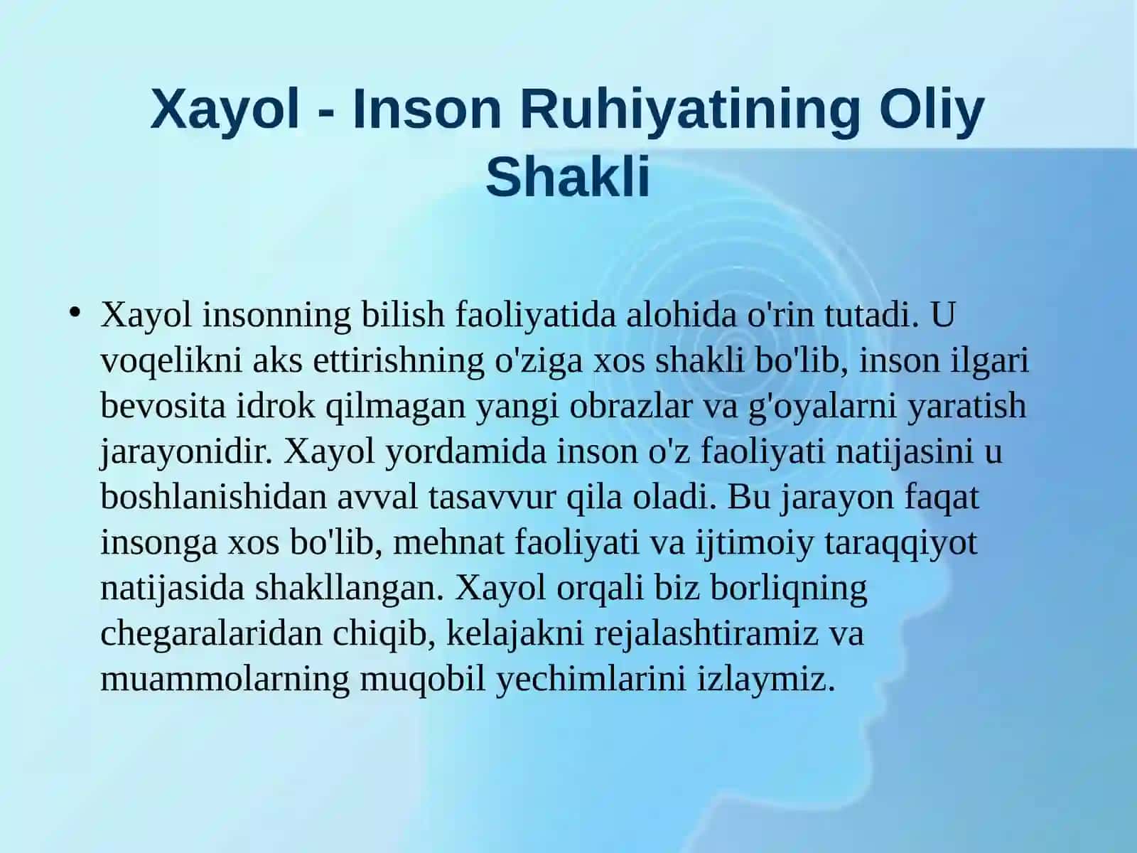 Xayol-Inson Ruhiyatining Oliy Shakli 3