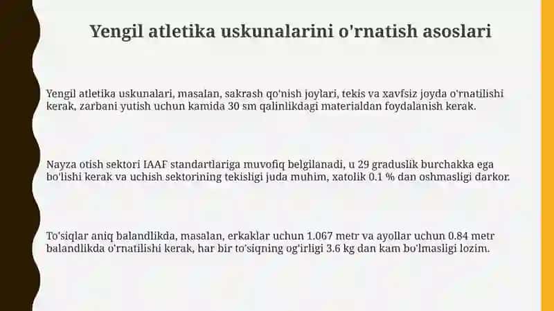 Yingil atletika turlari tehnikasini urnatish 3