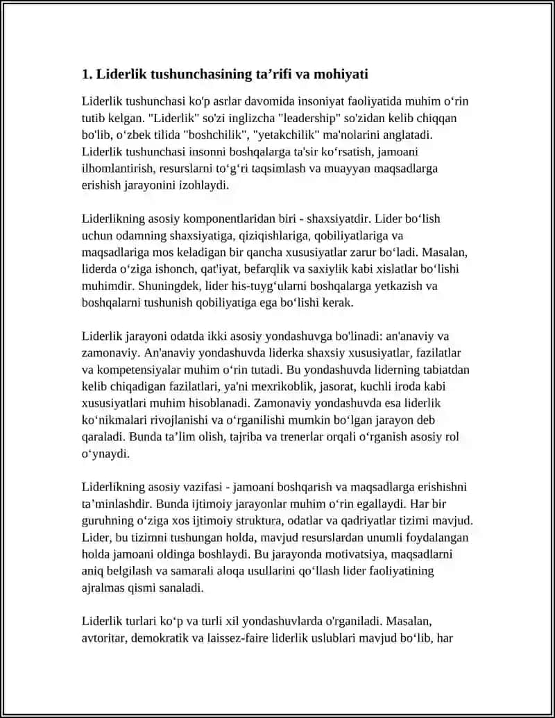 LIDERLIK TUSHUNCHASI 3