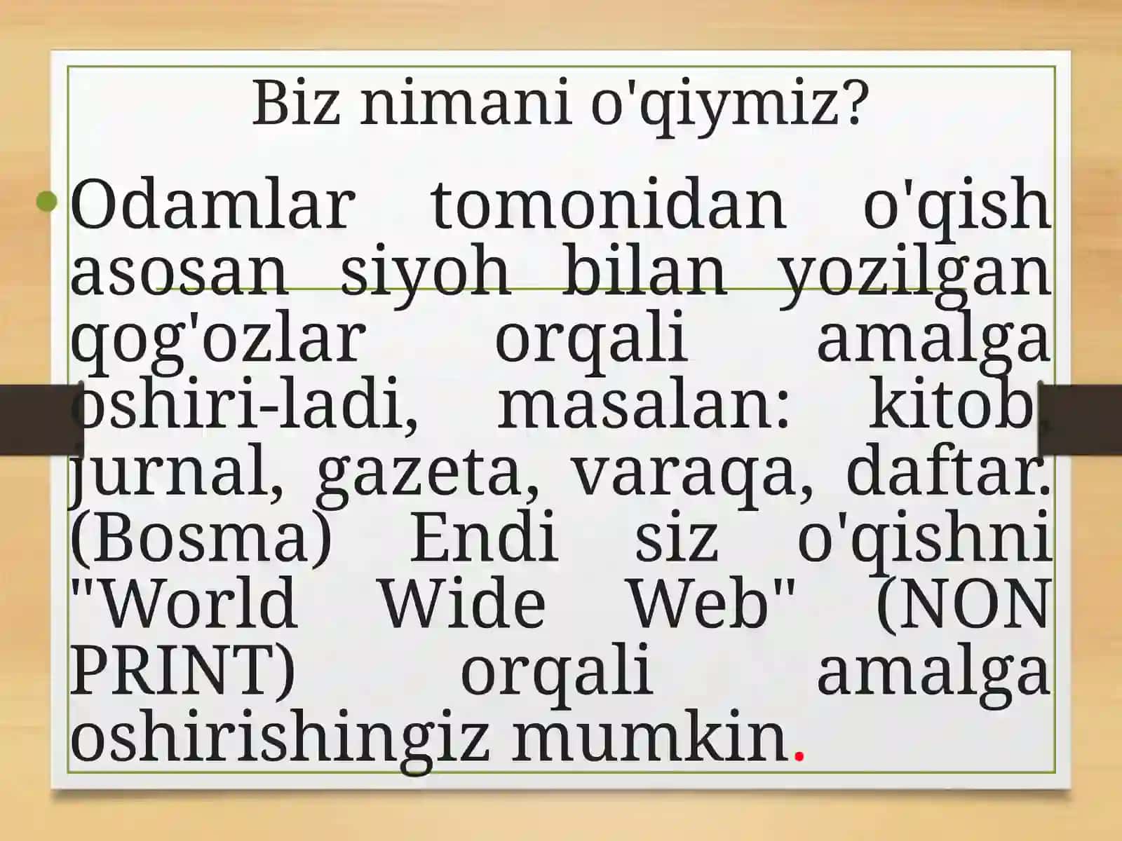 Asosiy o'qish qobiliyatlari 3