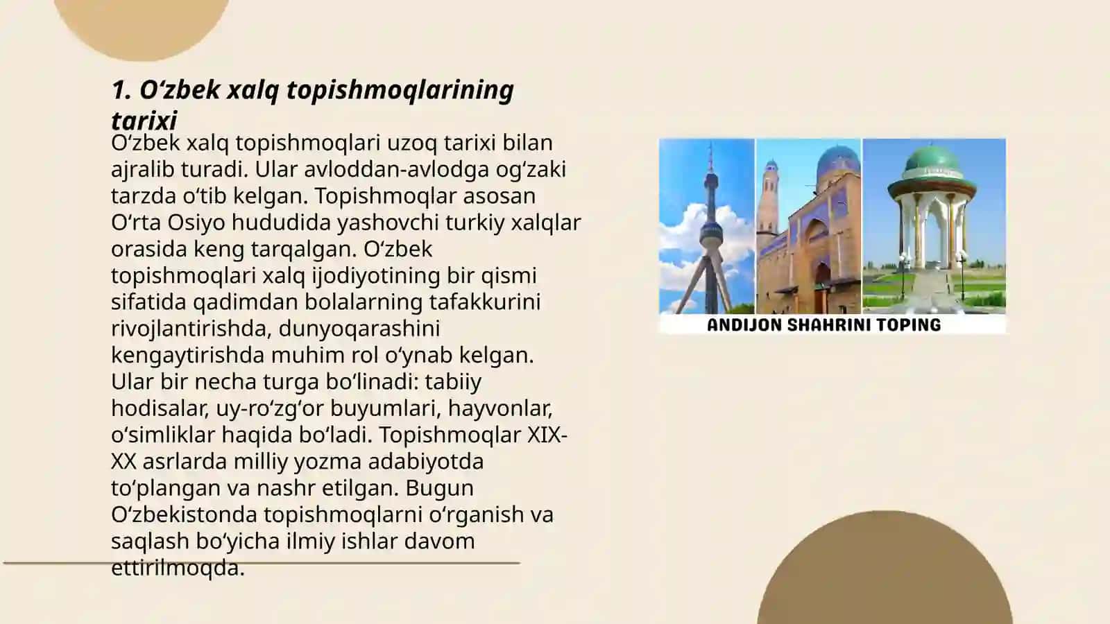 Oʻzbek xalq topishmoqlari 3