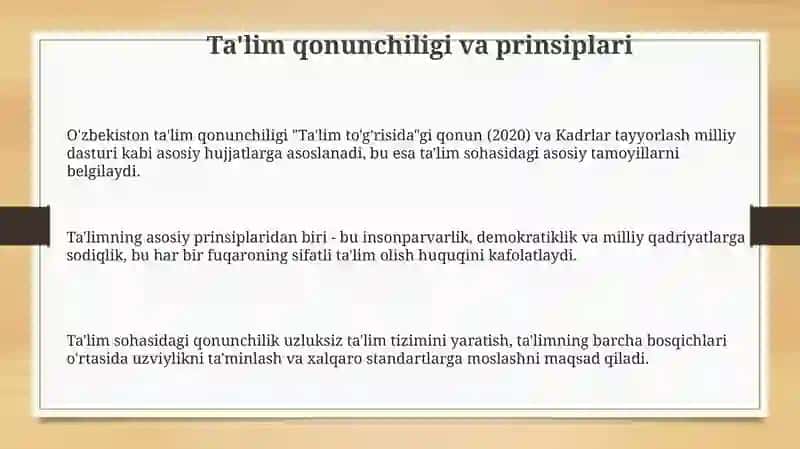 Ta'lim qonuniyatlari va tamoyillari 3