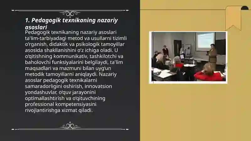 Pedagogik texnikaning xususyatlari 3
