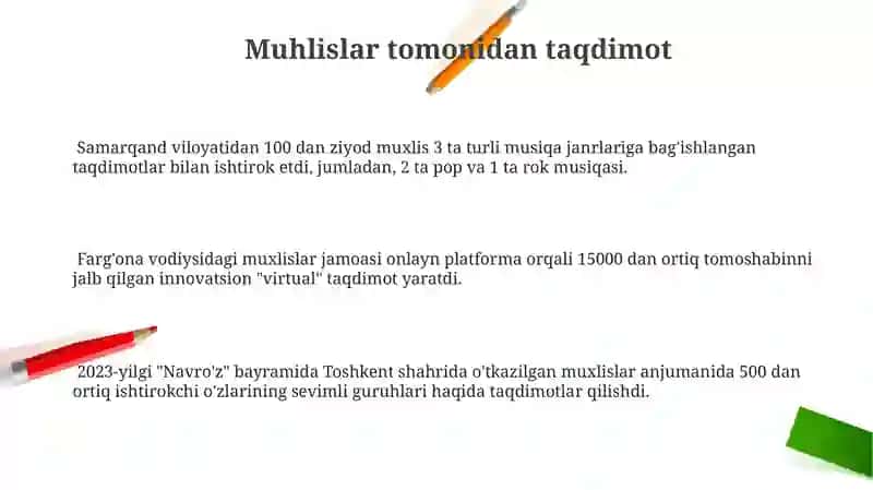 Taqdimotlar bilan ishtirok etish 3