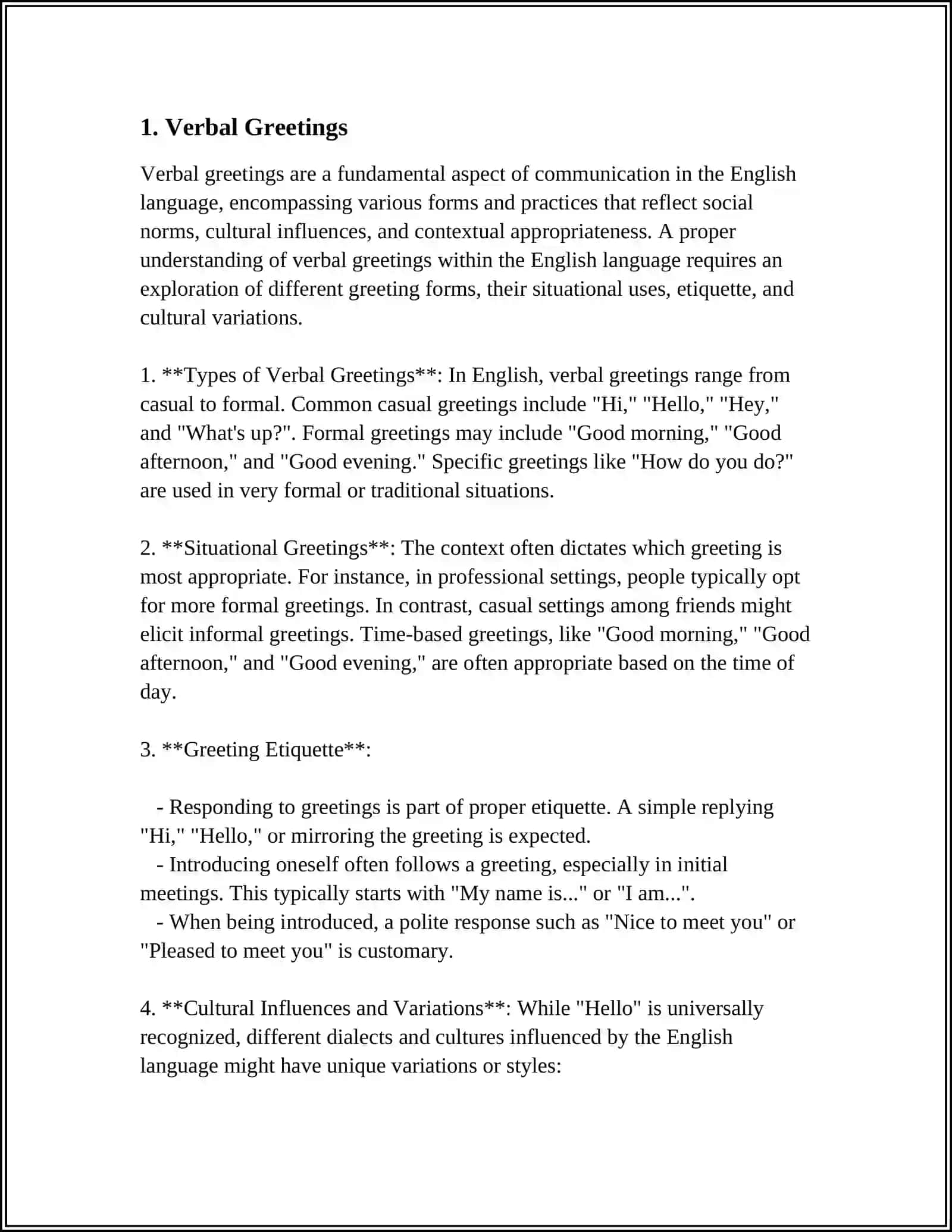 TYPES OF GREETING IN ENGLISH 3
