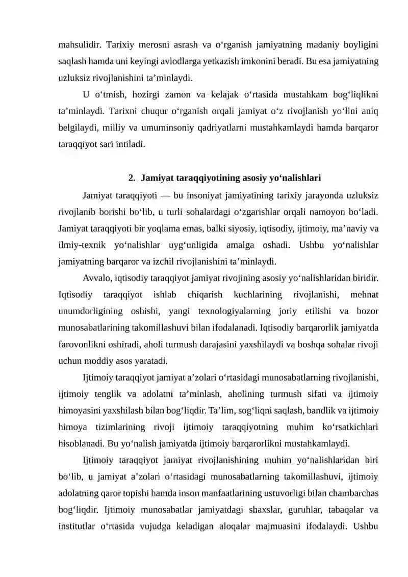 Tarixning jamiyat taraqqiyotidagi o‘rni 3