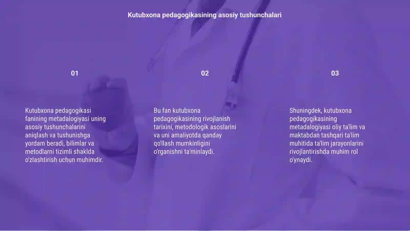 Kutubxona pedagogikasi fanining metadalogiyasi 3