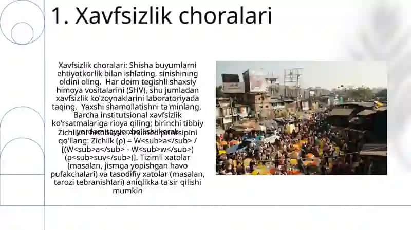 Tishning zichligini gidrostatik tortish usulida aniqlash 3