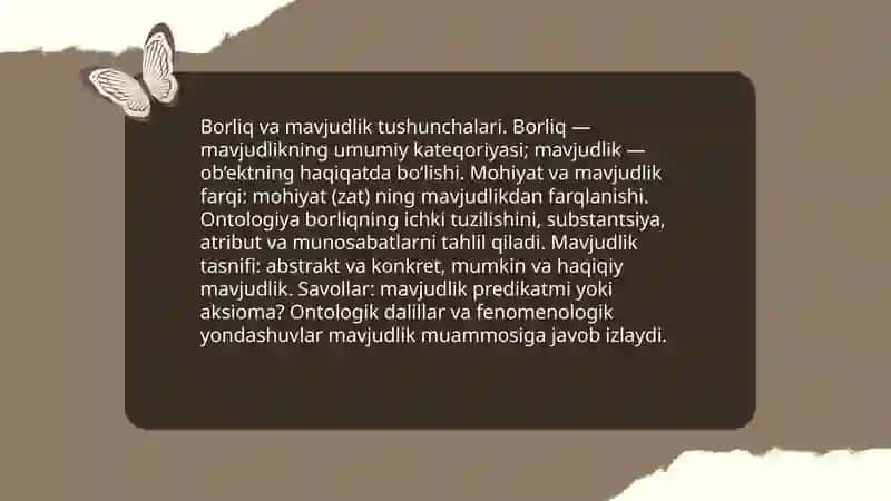 Borliq falsafasi 3