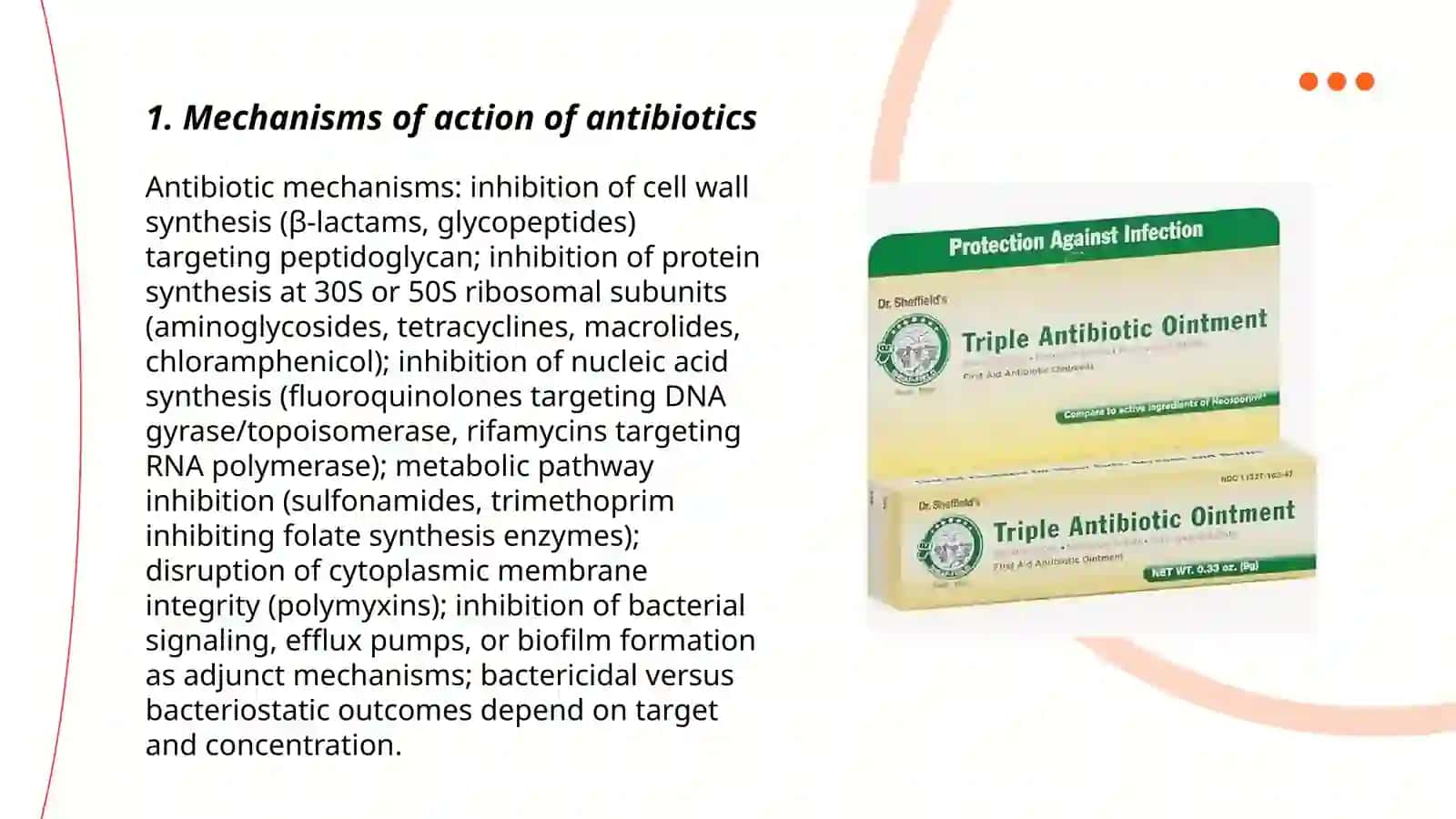 Mechanisms of action of antibiotics 3