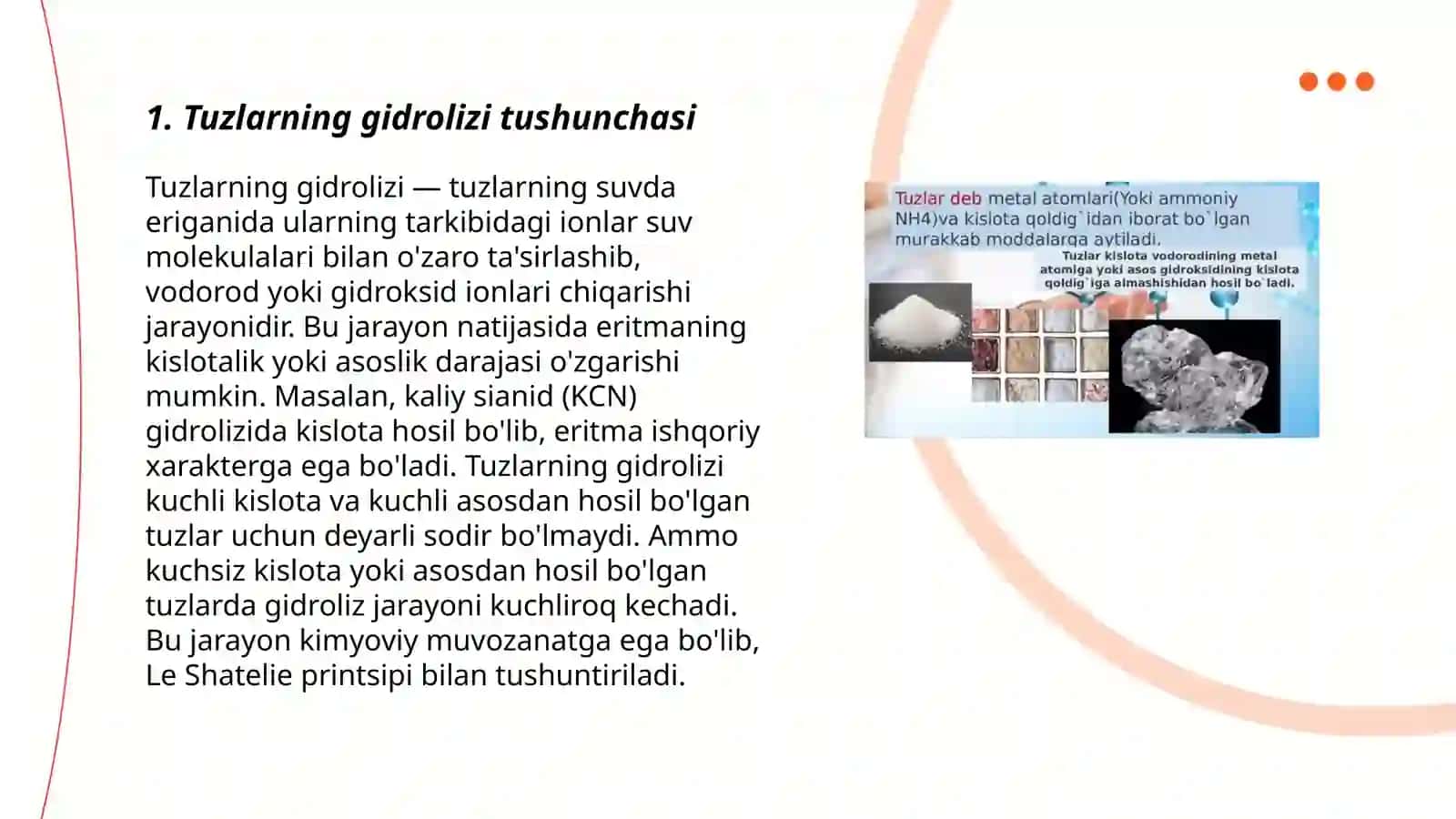 Tuzlar gidrolizi 3