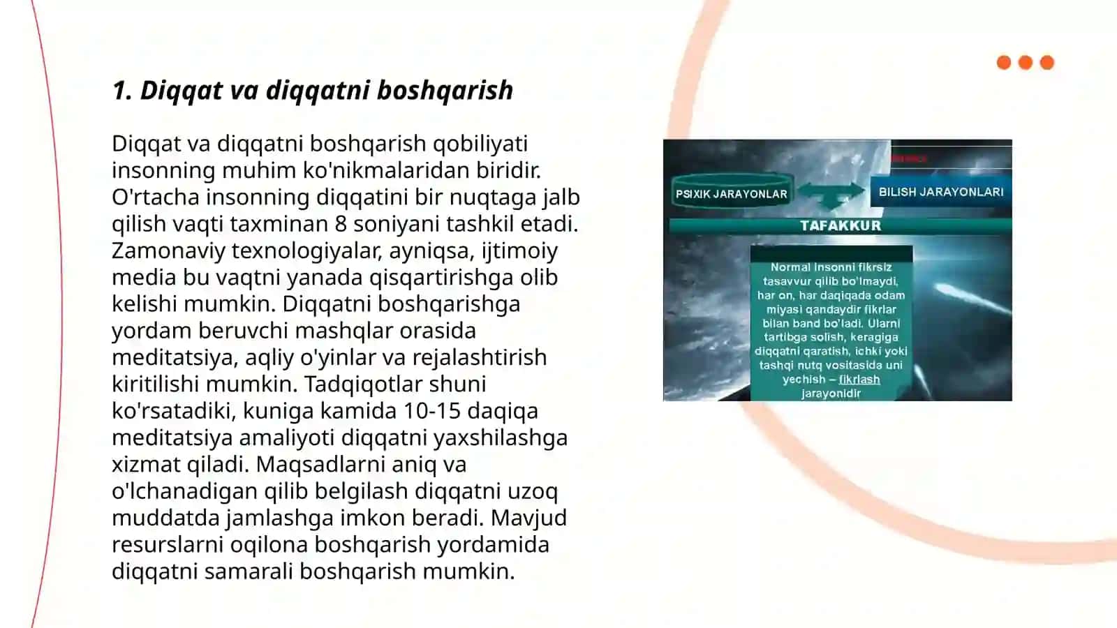 Psixik bilish jarayonlari 3
