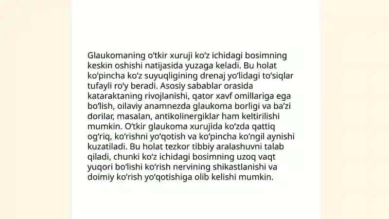 Glaukomaning oʻtkir xuruji 3