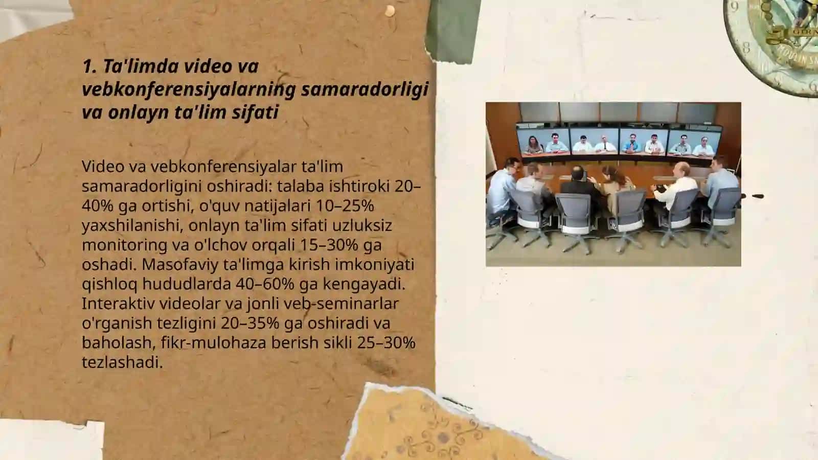 Video va veb konferensiya. Vebkonferensiyaning jamiyatga tasiri 3