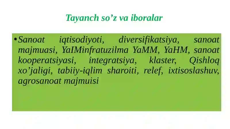 Mintaqalarda sanoat tarmog’ini rivojlanishi 3