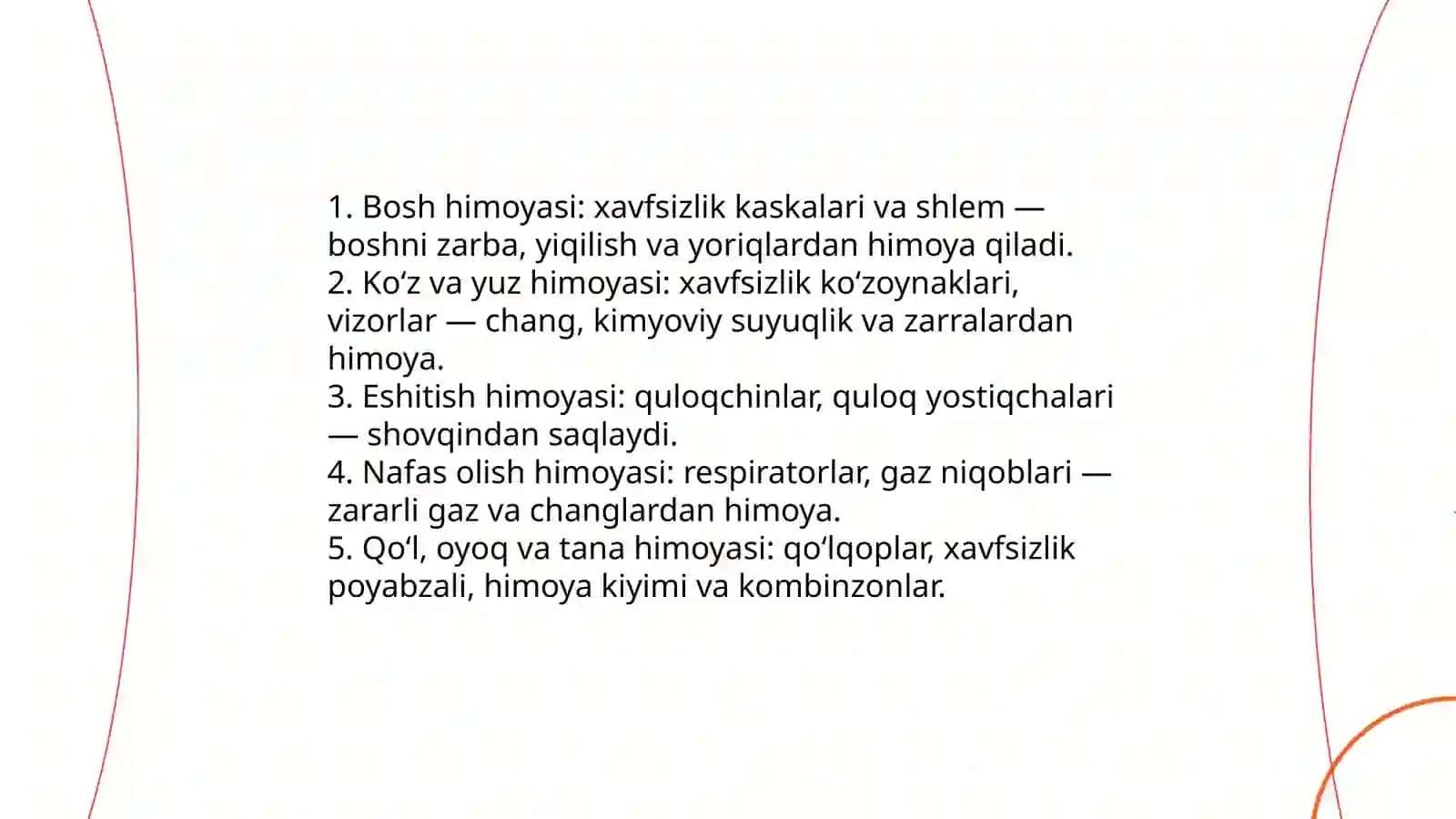 Shaxsiy himoya vositalari 3