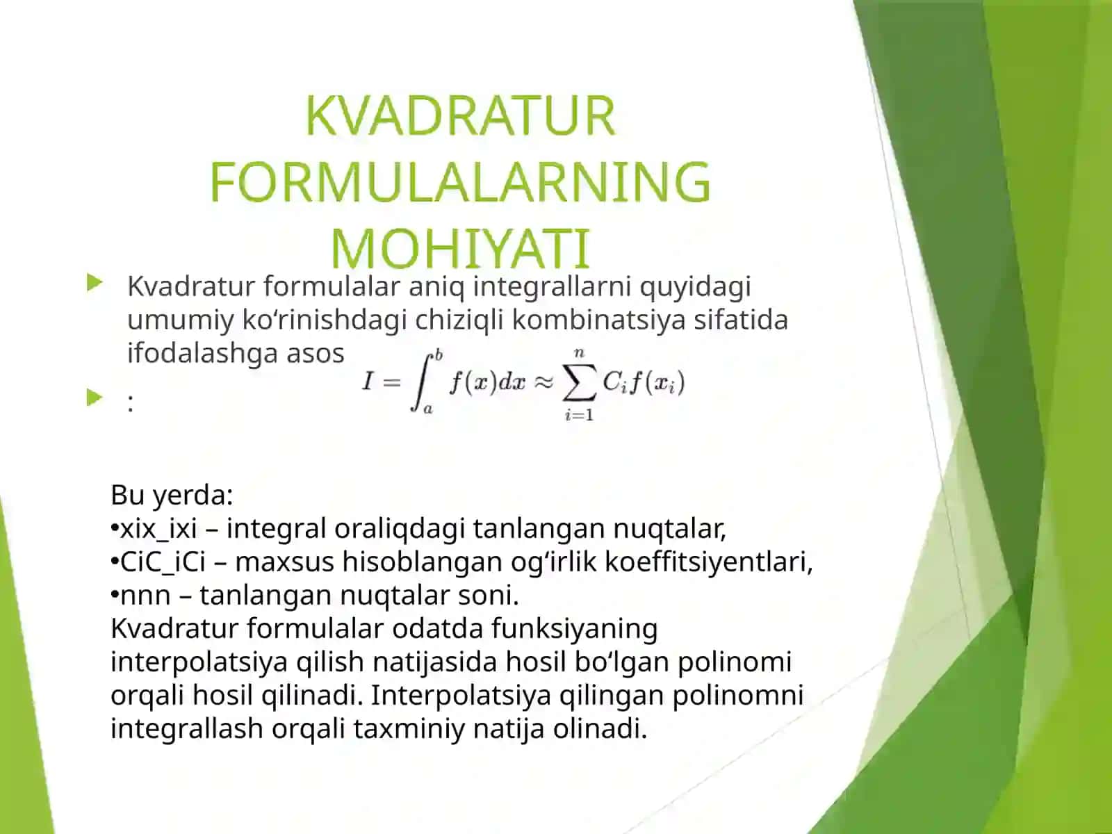 Kvadratur formulalar 3