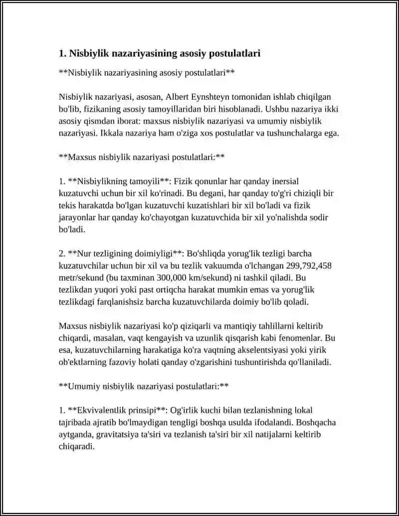 Nisbiylik nazariyasi elementlari 3
